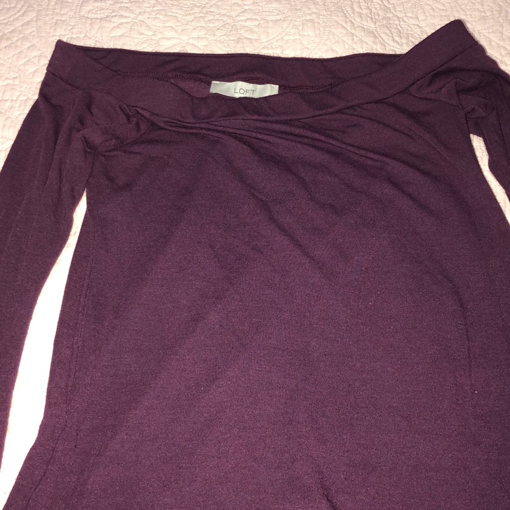 Loft long sleeve off the shoulder shirt